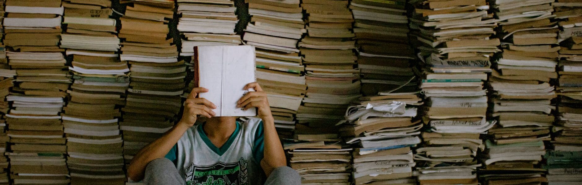 person reading a book